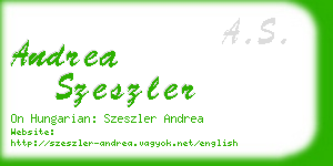 andrea szeszler business card